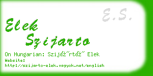 elek szijarto business card